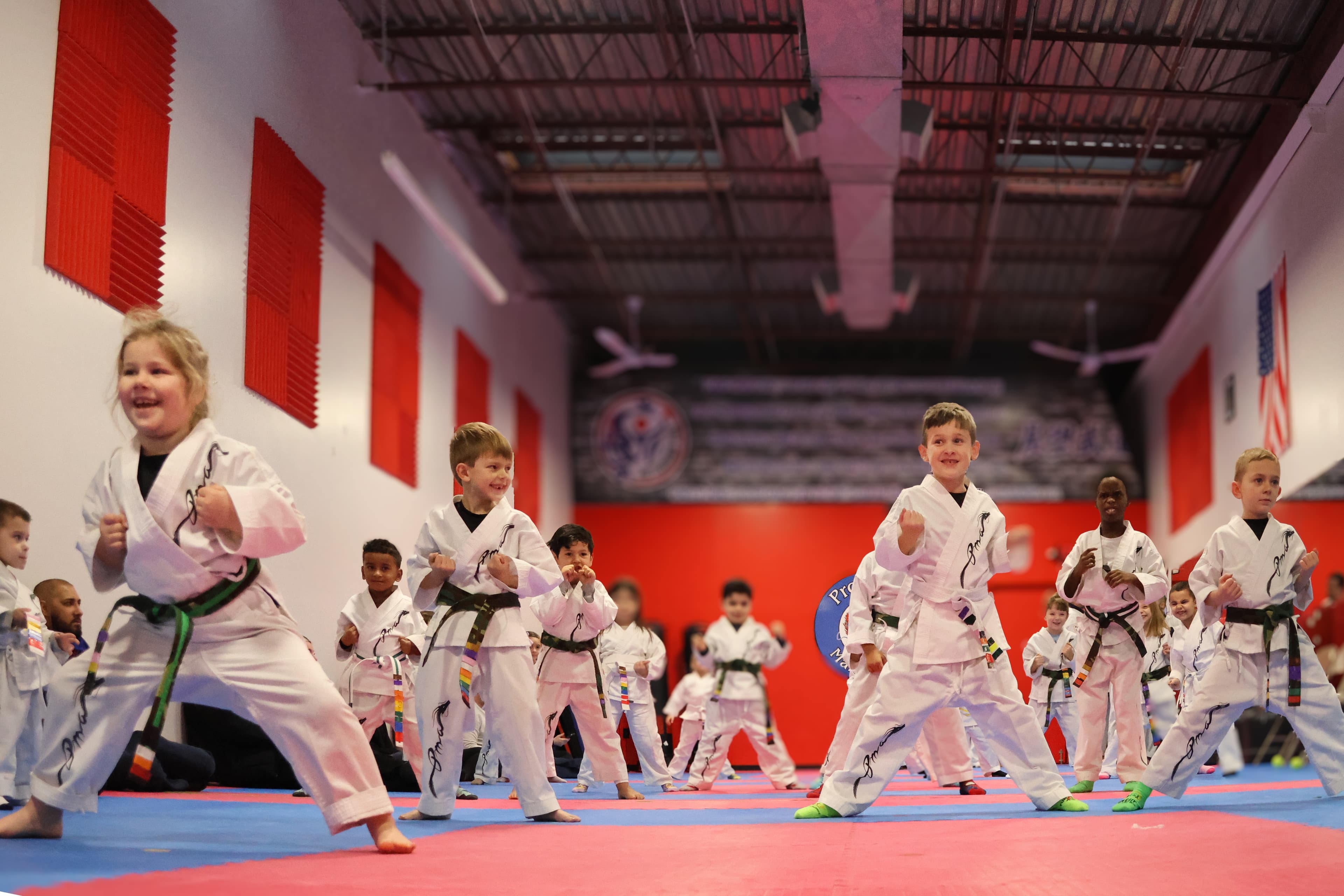 Little Dragons class in action at Prospect Martial Arts