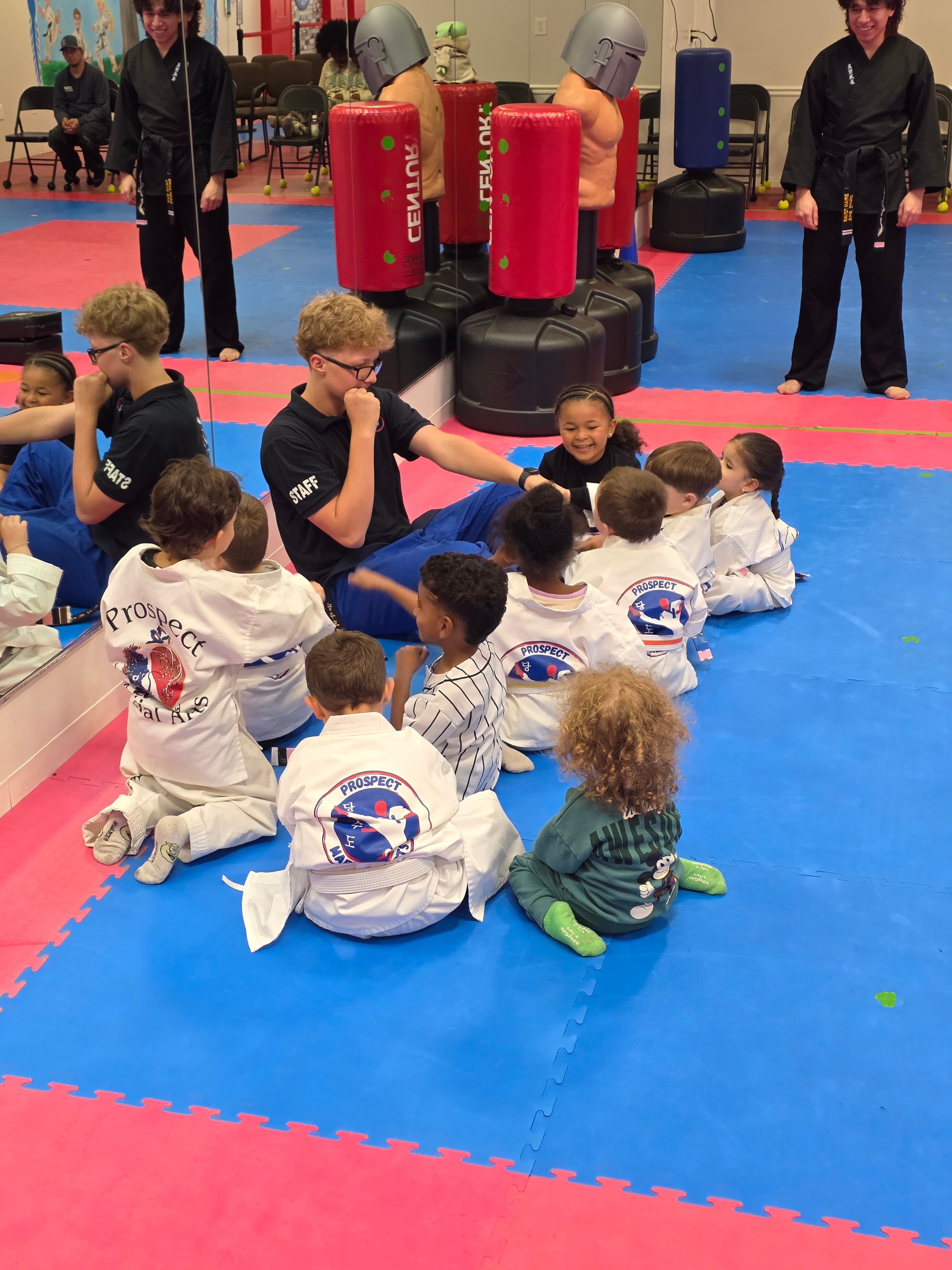 Mr. Johnson instructing the Little Tigers class
