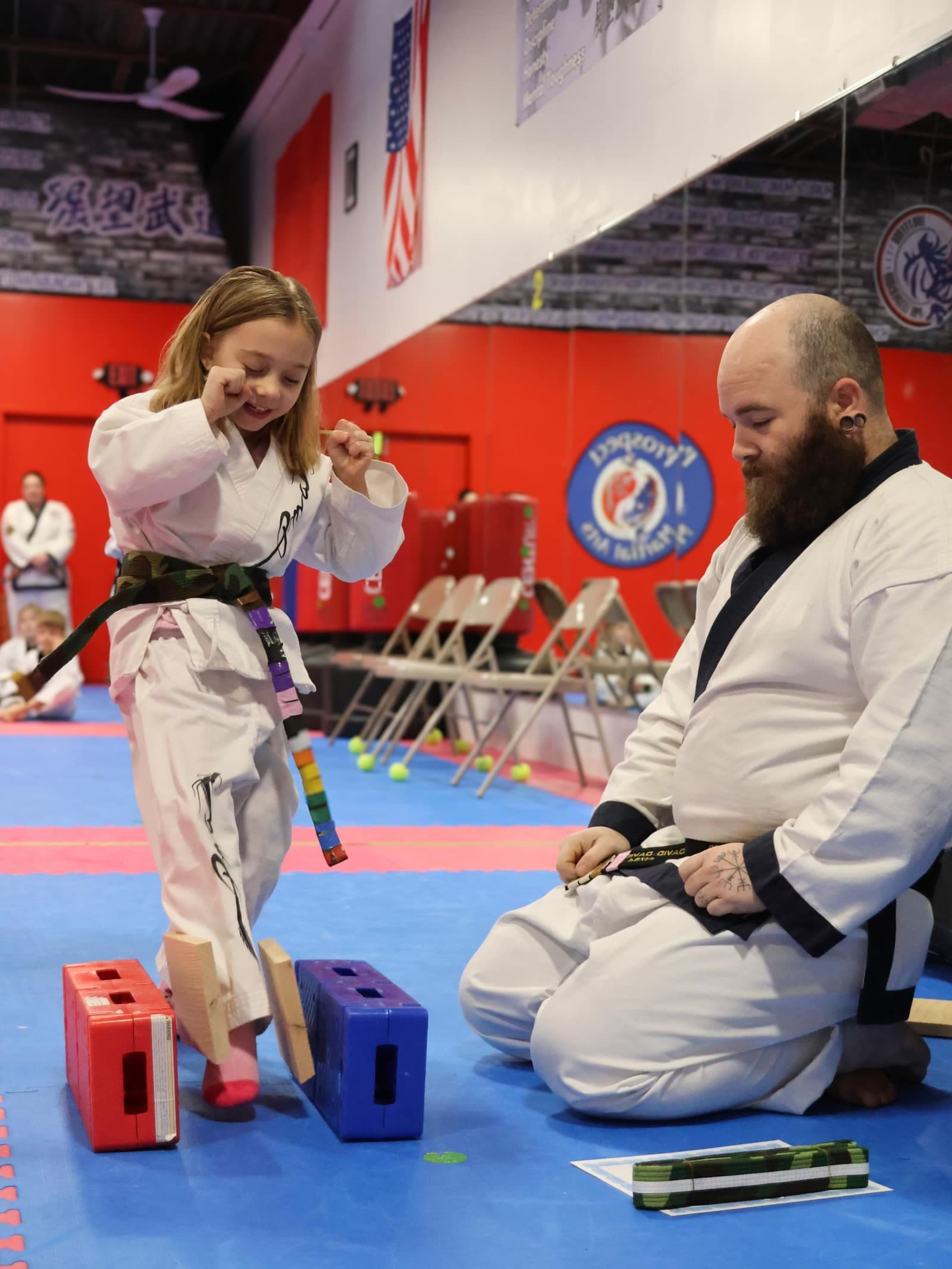 Little Dragon breaking a board